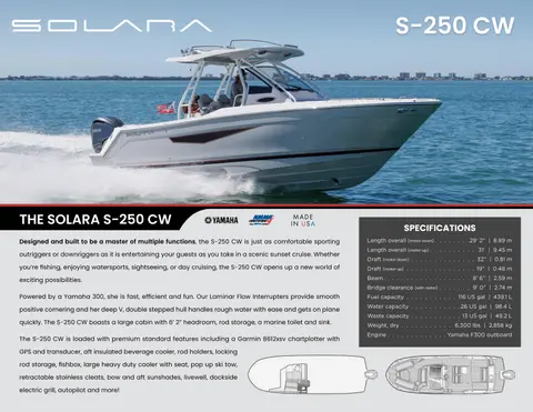 2027 Solara S-250 CW, photo 1 in Palmetto, FL