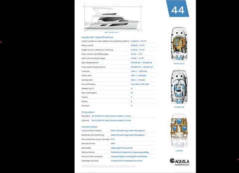 2020 Aquila 44 Yacht, photo 1 in Venice, FL